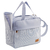 Kit bolsa e Frasqueira Baby Nut Listras Bege e Azul - comprar online