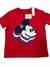 Camiseta infantil Mickey Disney vermelha na internet