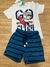 Conjunto Camiseta Branca e Shorts Moletinho Oliver Menino - Koltrim Kids