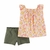 Conjunto Menina Algodão Bata Shorts Floral Carter's - loja online