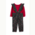 jardineira floral body vermelho natal festa bebê carters - Koltrim Kids