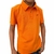 camiseta polo piquet básica laranja manga curta oliver