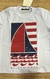 Conjunto camiseta naval barco bermuda Oliver vermelho azul - Koltrim Kids