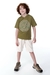 conjunto camiseta algodão touca shorts Oliver verde