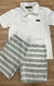 Conjunto Menino Polo Off-white Bermuda Listras Oliver na internet