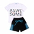 Conjunto Camiseta Branca e Shorts Moletom Preto Oliver - Koltrim Kids