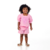 Conjunto Menina Blusa tricoline e short rosa coração tule - Koltrim Kids