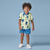 Conjunto Camiseta Verão Furinho Shorts tectel oliver azul - Koltrim Kids