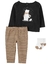 Conjunto 2 peças Carter's Calça Blusa e Meia - Urso Polar - comprar online