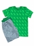 Conjunto camiseta manga curta verde Oliver e Shorts tectel