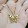 Colar Borboleta em aço inoxidável Dourado