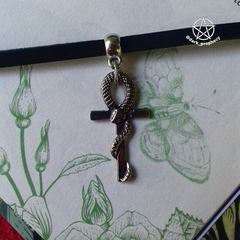 Choker Ankh com Serpente