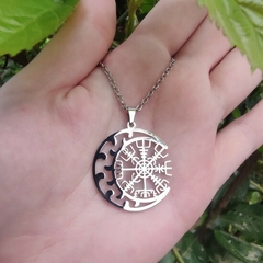 Colar Vegvísir - Aço Inoxidável