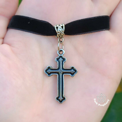 Choker Crucifixo - Preto