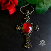 Colar Crucifixo Grande - Vermelho