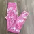 CALZA SEAMLESS BATIK ROSA CHICLE CON BLANCO - comprar online