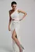 Vestido longo lycra petals off white na internet