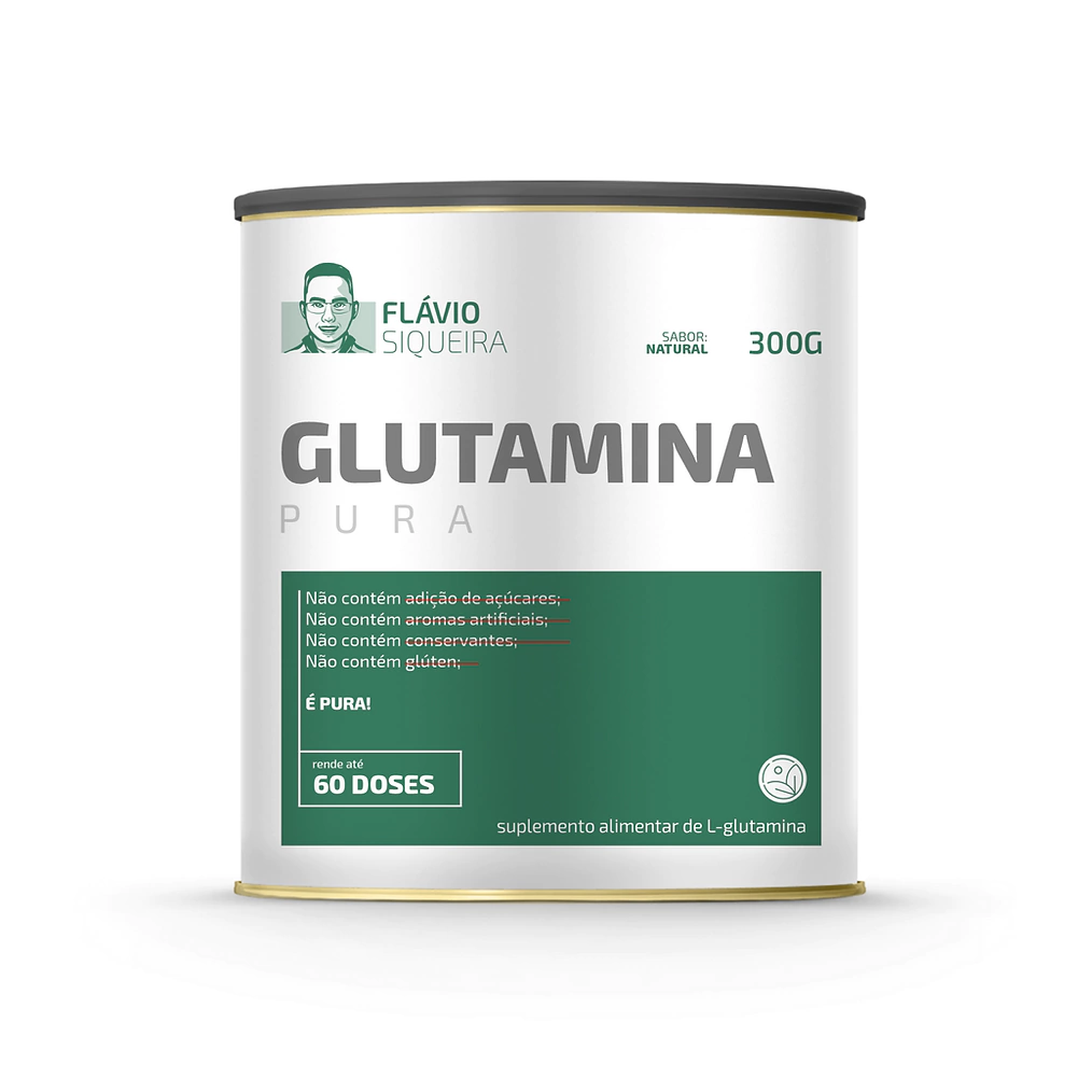 Glutamina Pura 300G Com 60 Doses