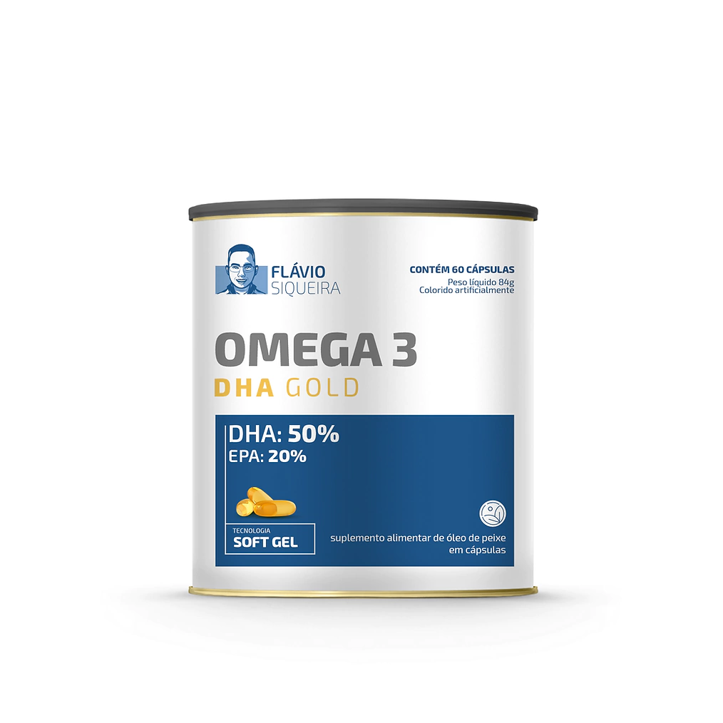 Omega 3 DHA Gold 84g Com 60 Cápsulas