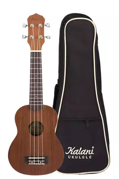 Ukulele Soprano 21 Tribes Series Tabaco Sapele Kal 200 ST c/ Bag Kalani