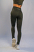 Calza larga seamless POWER (Verde militar) - comprar online