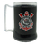 Caneca Gel Preta Coração Preto e Branco Corinthians