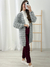 Cardigan colmeia Cinza 10922 - comprar online