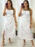 Vestido Midi borboleta alcinha Branco 21733