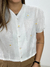 Cropped com bordado Branco 92781 - comprar online