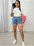 Short Jeans cinto corrente 7173