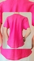 Blusa de linho natural com manga cor pink - comprar online