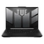 Laptop Asus TUF FA617NT-A16 con diseño gamer, mostrando el teclado y una pantalla con el logo TUF Gaming.