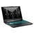 Laptop Asus TUF Gaming F15 FX506HF-HN018W con teclado retroiluminado y pantalla que muestra el logotipo TUF Gaming.