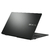 Portátil Asus VivoBook Go E1504GA-NJ008W de color negro visto desde atrás, mostrando su diseño elegante y moderno.