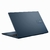 Portátil Asus Vivobook X1504ZA-NJ041W de color azul, mostrando la parte trasera y lateral con puertos.