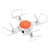 Dron Xiaomi Mitu Mini LKU4032CN de color blanco y naranja, ideal para fotografía aérea.