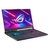 Laptop gamer Asus Rog Strix G17 G713PV-WS94 en color gris, con teclado retroiluminado y pantalla con diseño colorido.