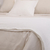 Manta/Pie de cama Posto Blanco de Gasa Doble Off White