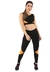 Cropped + Calça Legging Preto e Amarelo Conjunto Fitness | REF: LX036 - comprar online