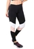 Calça Com Detalhes Chocolate e Branco Legging Fitness Preto | REF: LC47 - comprar online