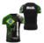 Camiseta masculina estampada em 3D com tema do exército brasileiro, apresentando a bandeira do Brasil e detalhes em camuflagem.