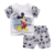 Conjunto infantil de verão com camiseta e shorts estampados do Mickey Mouse.