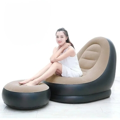 Sofá inflable Portátil con Reposapiés