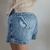 Short Pollera Jean Celeste - comprar online