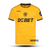 camisa-wolverhampton-wolves-titular-casa-número-i-1-um-2024-25-24-25-sudu-home-kit-ambar-amarelo-amarela-classico-textura-hexagonal-escudo-centralizado-gola-preta-premier-league-importti-mantos-1