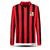 camisa-especial-125-anos-aniversário-milan-2024-2025-24-25-puma-special-kit-listras-rubro-negras-anos-50-mangas-longas-punhos-vermelhos-gola-polo-preta-escudo-original-milan-1899-diavoletto-ac-milan-125-escudo-estilizado-nuca-1