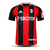 camisa-reserva-fora-número-ii-2-dois-fulham-fc-2024-2025-24-25-adidas-preto-vermelho-listras-verticais-gola-v-contra-omnibus-listras-adidas-mangas-pretas-escudo-clube-logotipos-patrocinio-sbotop-tradicional-1