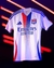 camisa-titular-olympique-lyonnais-lyon-2024-25-i-home-kit-branca-faixa-vermelha-azul-gola-v-degradê-referência-rios-rhône-e-saône-logo-adidas-ligue-3