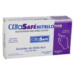 Guante Nitrilo Azul Thin Alfasafe