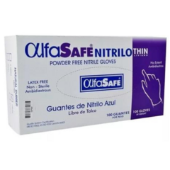 Guante Nitrilo Azul Thin Alfasafe - comprar online